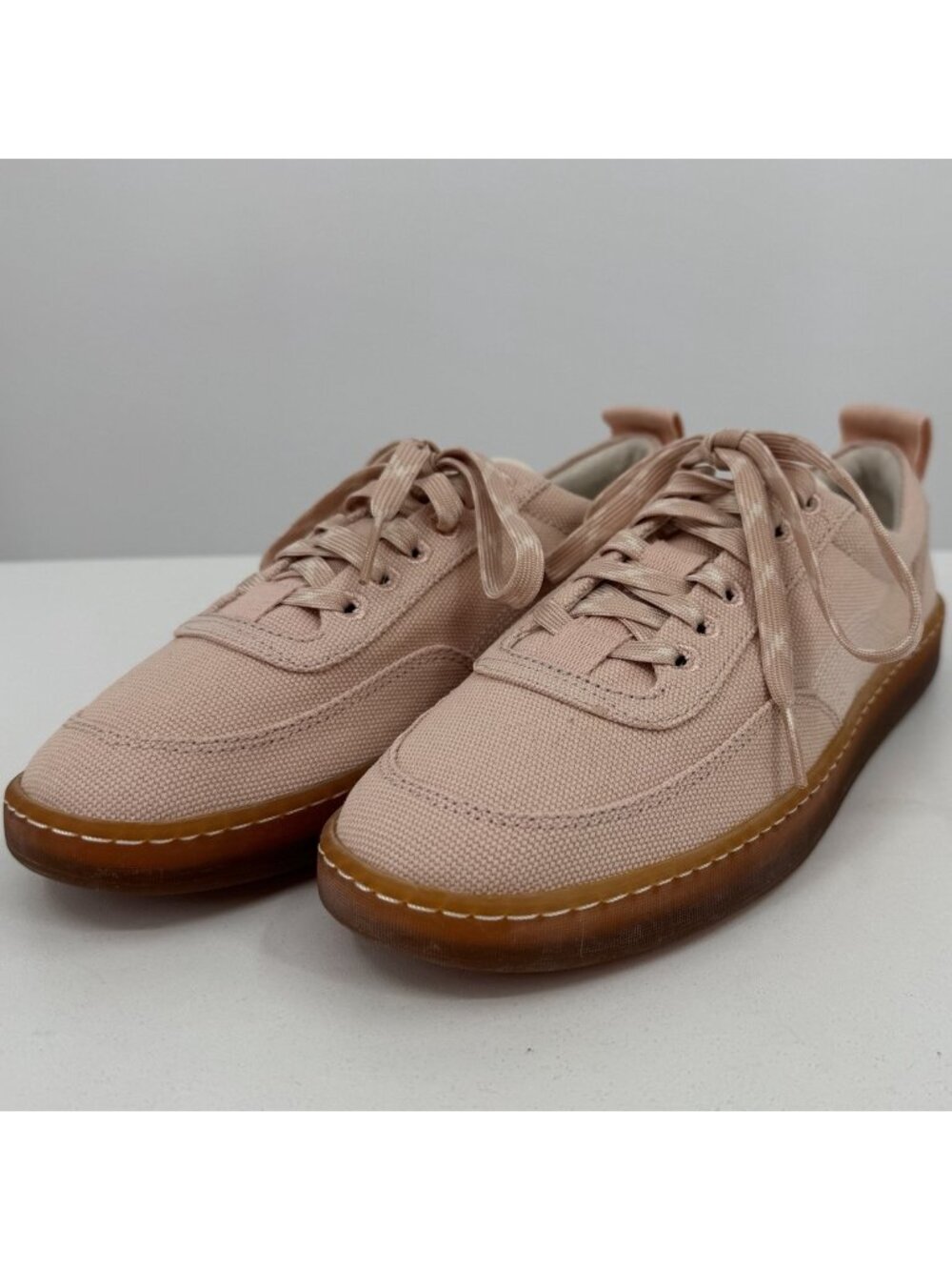Everlane Tread Bare Sneaker size 7 Women's in Pink Canvas Classic Lace-up Shoes - Picture 6 of 9